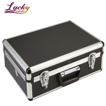 Aluminum Hard Case Silver Toolbox Equipment Carrying Case Portable Tool Case with Customized Foam